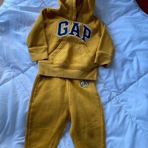 GAP Kids Mustard Yellow Sweatpants & Hoodie Set